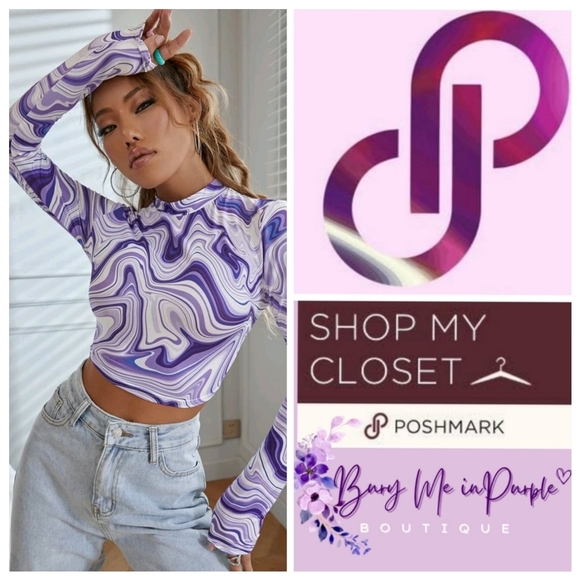 MOCK NECK CROP TEE - Picture 1 of 8